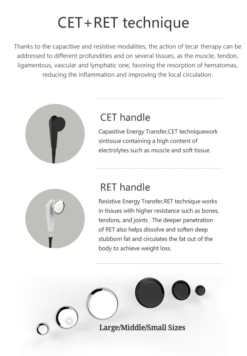 Máquina de fisioterapia por radiofrequência Smart Tecar 448K 9