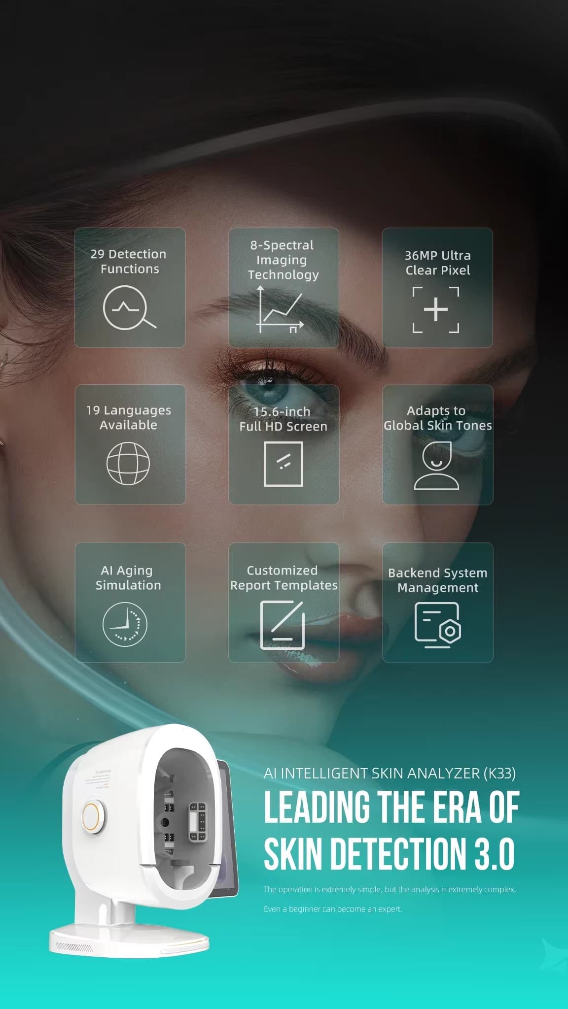 Máquina analisadora de pele 9