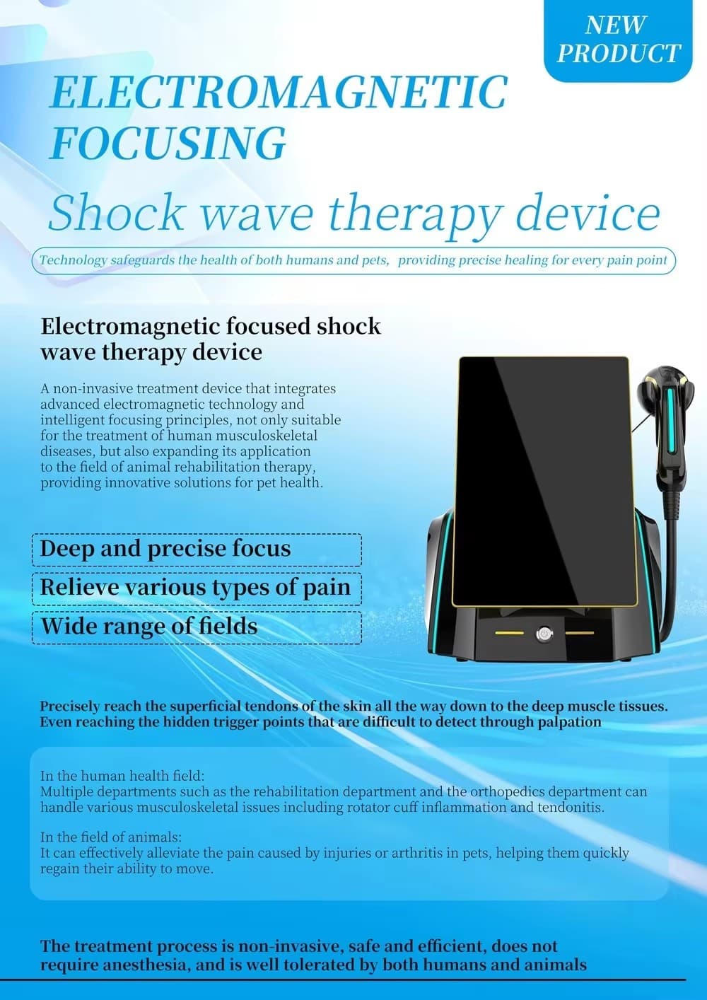 Máquina de fisioterapia por ondas de choque electromagnéticas focalizadas 6