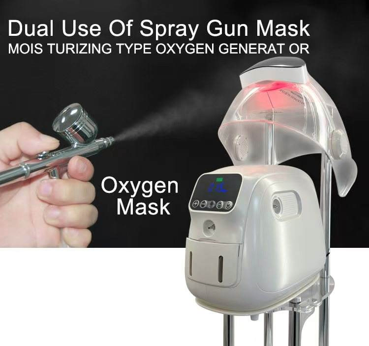 Oxygen Jet Dome O2toDerm Dermabrasion LED Light Therapy Oxygen Jet Facial Machine 3