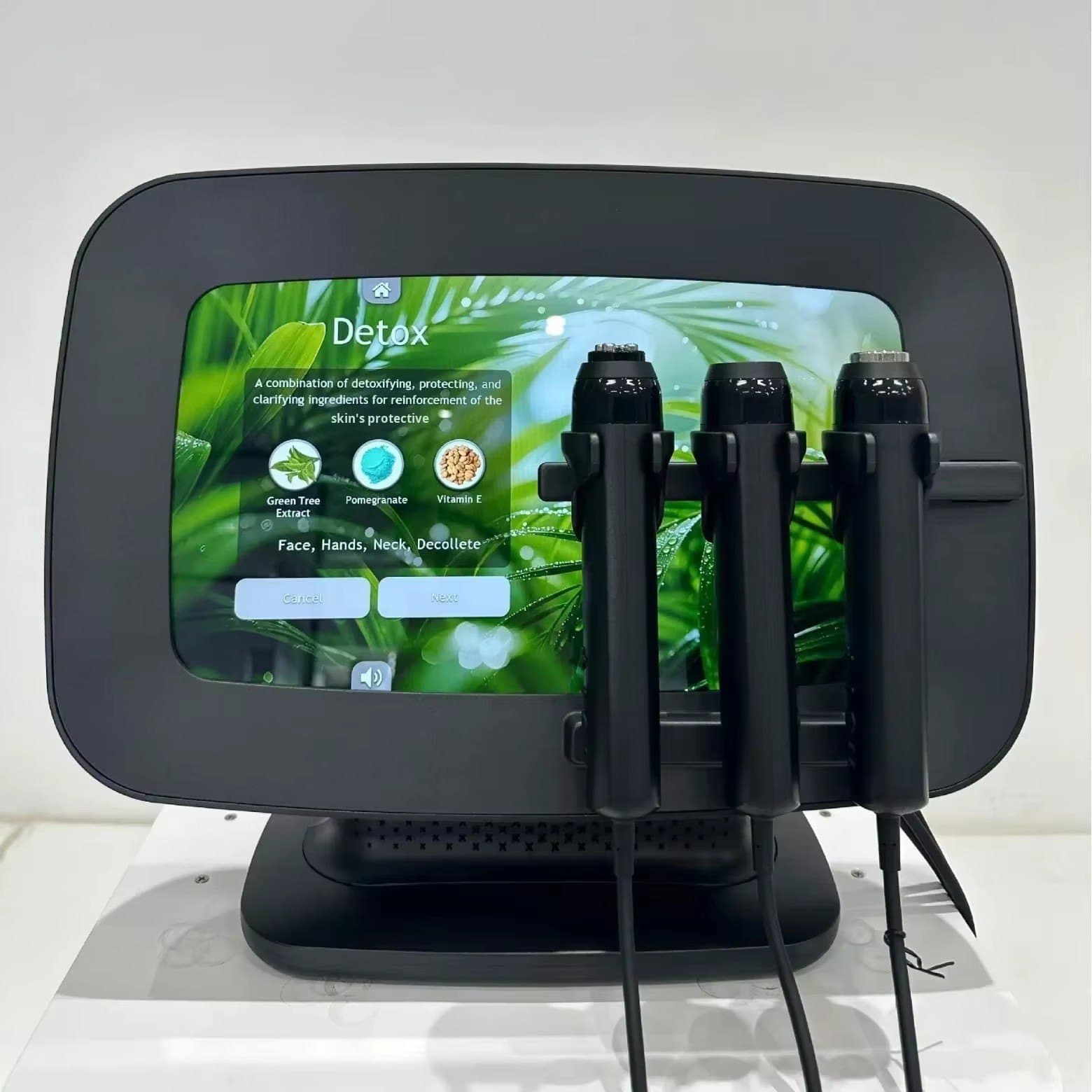 Newest 3 in 1 Hydra Dermabrasion Oxygen Facial Machine Ultra Sound RF Co2 Bubble  14