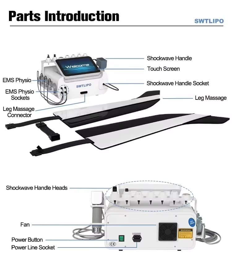Shockwave and EMS Therapy Machine 12