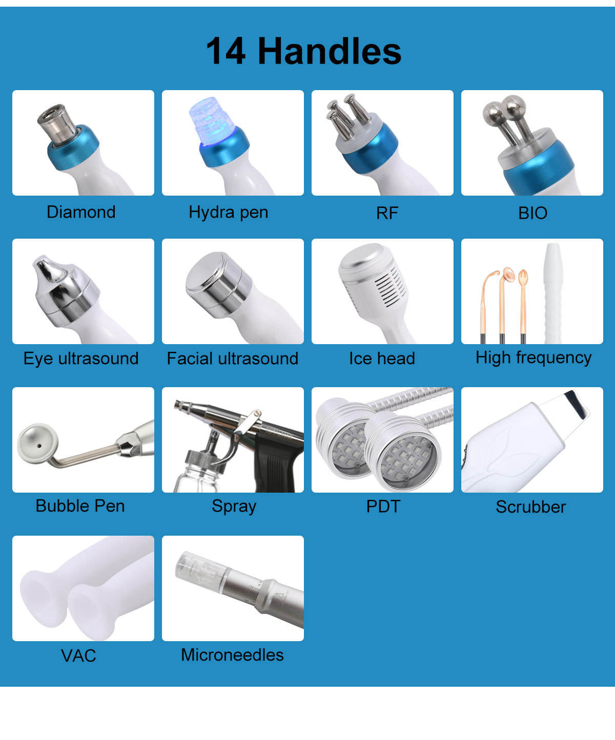 High Quality 14 in 1 Hydra Dermabrasion Salon Facial Machine  3
