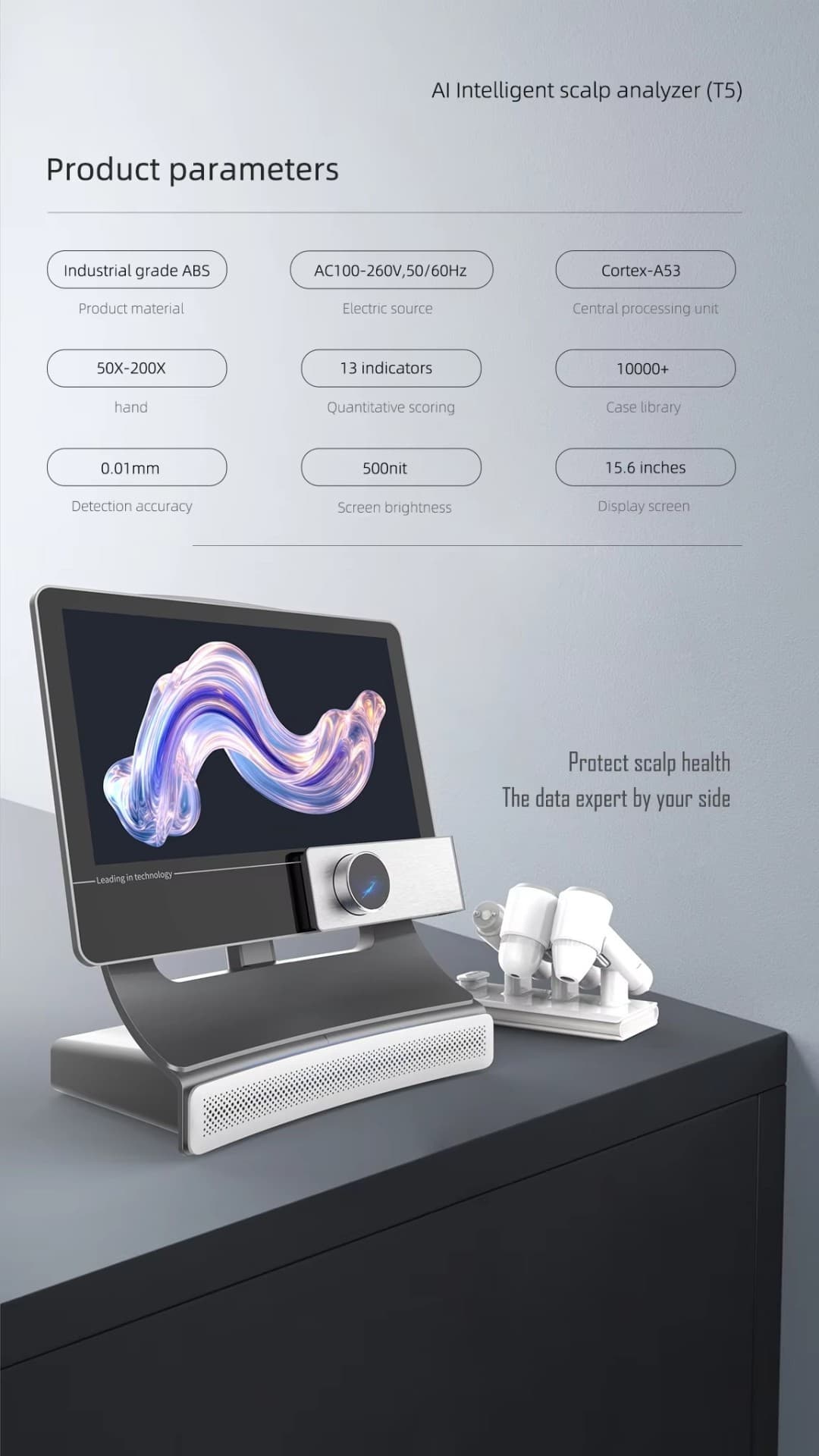 Newest 3 In 1 T5 Ai Intelligent Scalp Analyzer 8