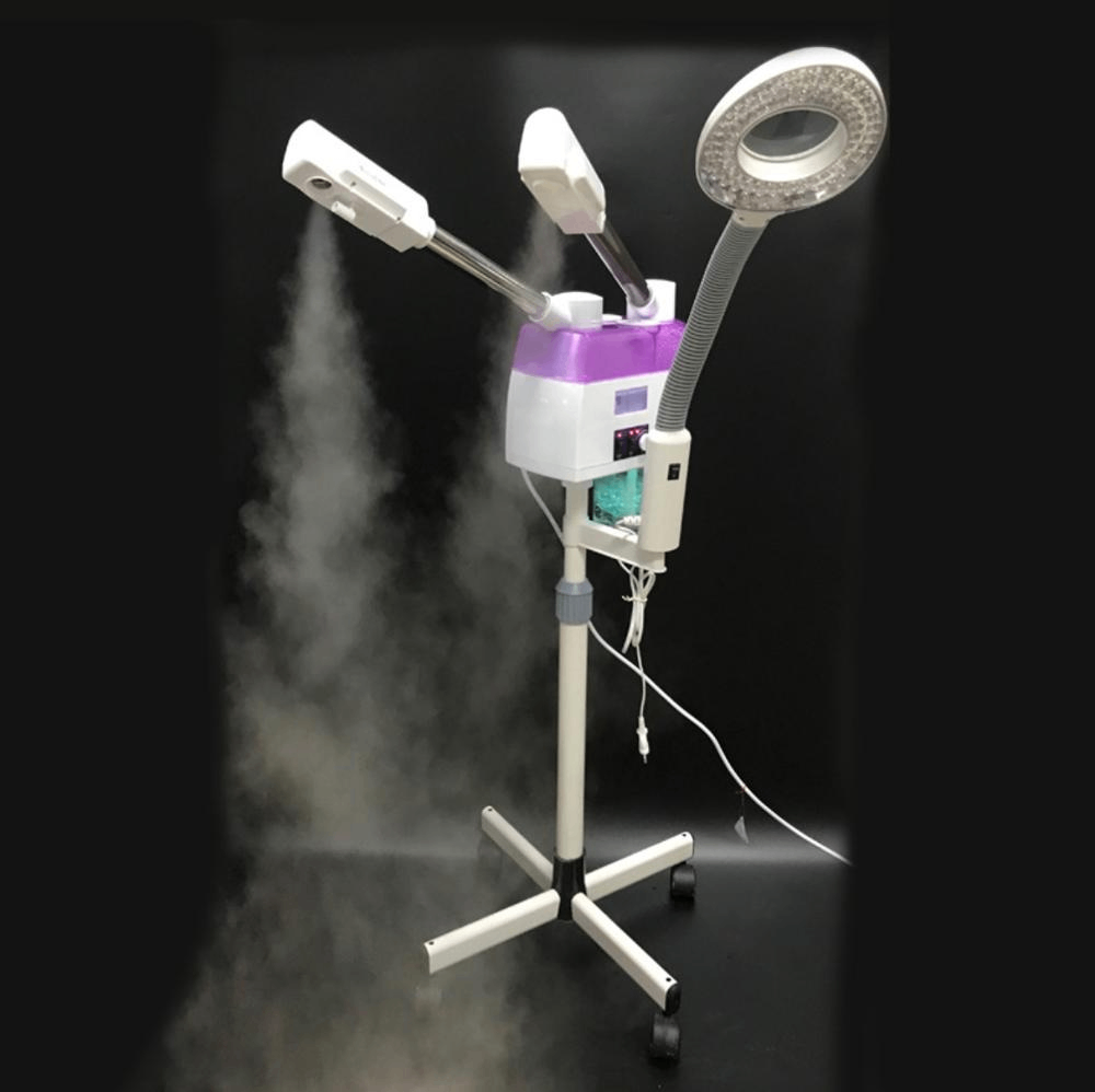 3 In 1 Facial Steamer With Hot Spraying And Cold Spraying Having Magnifying Lamp